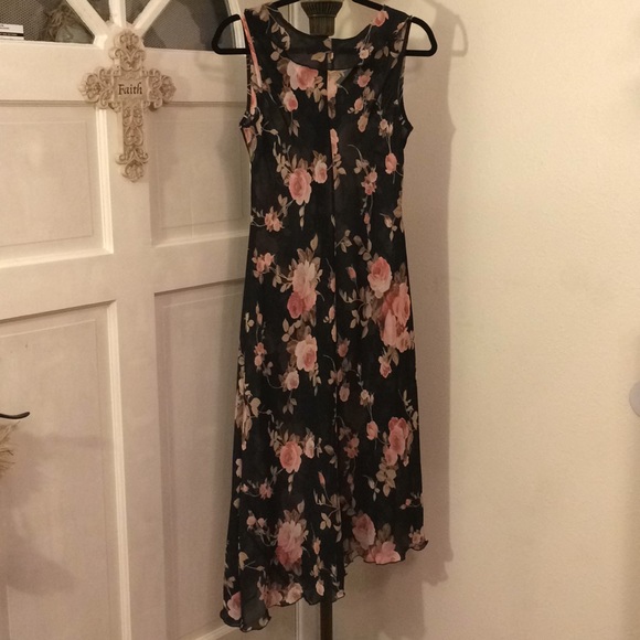 Sheer JK LA Black Floral Dress - Picture 2 of 3